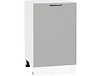 Шкаф нижний с 1-ой дверцей Флэт Light Grey In 2S/Белый 816*500*478