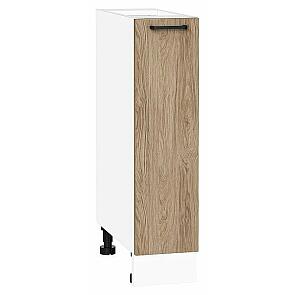 Шкаф нижний с 1-ой дверцей Флэт Natural Casella Oak 2S/Белый 816*200*478