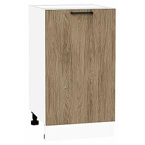 Шкаф нижний с 1-ой дверцей Флэт Natural Casella Oak 2S/Белый 816*450*478
