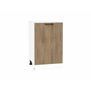 Шкаф нижний с 1-ой дверцей Флэт Natural Casella Oak 2S/Белый 816*500*478
