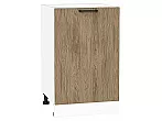 Шкаф нижний с 1-ой дверцей Флэт Natural Casella Oak 2S/Белый 816*500*478