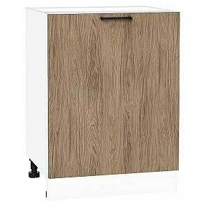 Шкаф нижний с 1-ой дверцей Флэт Natural Casella Oak 2S/Белый 816*600*478