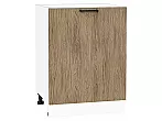 Шкаф нижний с 1-ой дверцей Флэт Natural Casella Oak 2S/Белый 816*600*478