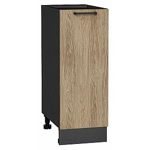 Шкаф нижний с 1-ой дверцей Флэт Natural Casella Oak 2S/Graphite 816*300*478