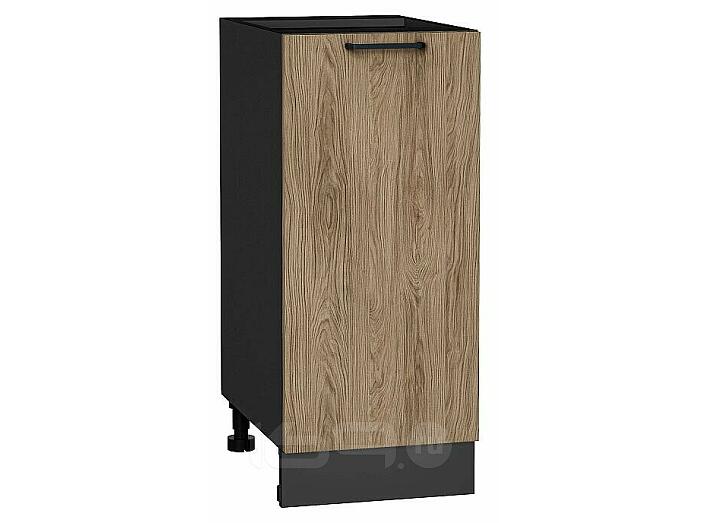 Шкаф нижний с 1-ой дверцей Флэт Natural Casella Oak 2S/Graphite 816*350*478