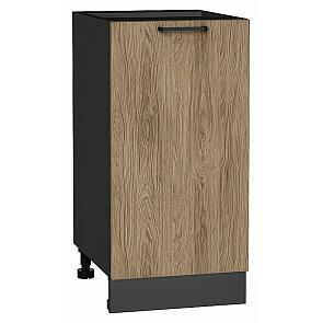 Шкаф нижний с 1-ой дверцей Флэт Natural Casella Oak 2S/Graphite 816*400*478
