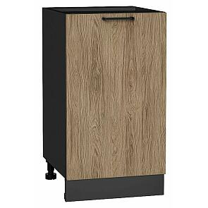 Шкаф нижний с 1-ой дверцей Флэт Natural Casella Oak 2S/Graphite 816*450*478