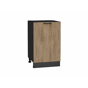 Шкаф нижний с 1-ой дверцей Флэт Natural Casella Oak 2S/Graphite 816*500*478