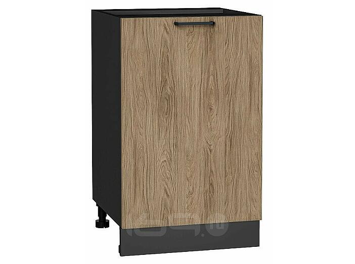 Шкаф нижний с 1-ой дверцей Флэт Natural Casella Oak 2S/Graphite 816*500*478