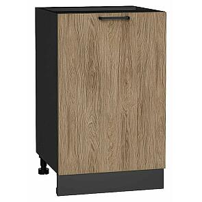 Шкаф нижний с 1-ой дверцей Флэт Natural Casella Oak 2S/Graphite 816*500*478