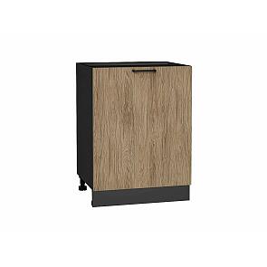 Шкаф нижний с 1-ой дверцей Флэт Natural Casella Oak 2S/Graphite 816*600*478