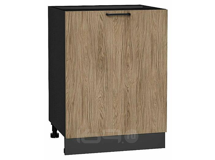 Шкаф нижний с 1-ой дверцей Флэт Natural Casella Oak 2S/Graphite 816*600*478