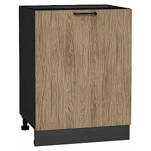 Шкаф нижний с 1-ой дверцей Флэт Natural Casella Oak 2S/Graphite 816*600*478