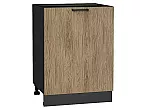 Шкаф нижний с 1-ой дверцей Флэт Natural Casella Oak 2S/Graphite 816*600*478