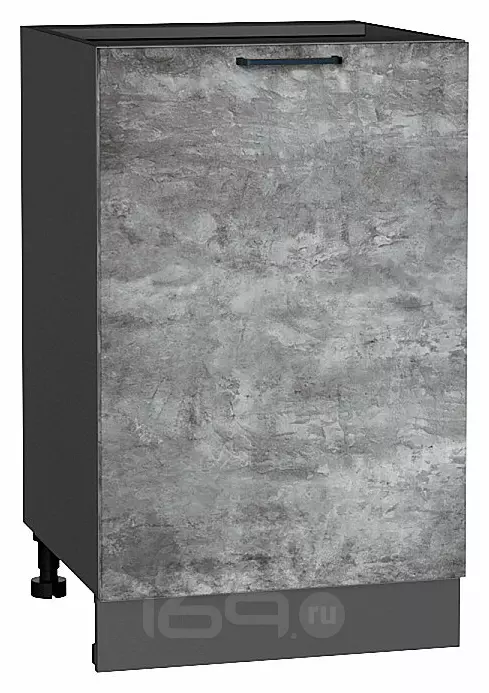 Шкаф нижний с 1-ой дверцей Флэт Temple Stone 2S/Graphite 816*500*478