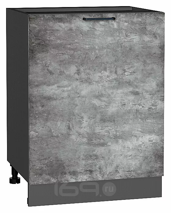 Шкаф нижний с 1-ой дверцей Флэт Temple Stone 2S/Graphite 816*600*478