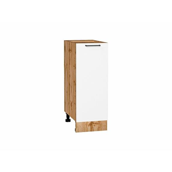 Шкаф нижний с 1-ой дверцей Флэт White In 2S/Дуб Вотан 816*300*478