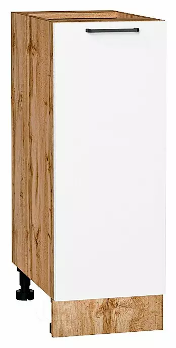 Шкаф нижний с 1-ой дверцей Флэт White In 2S/Дуб Вотан 816*300*478