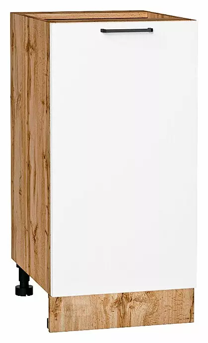 Шкаф нижний с 1-ой дверцей Флэт White In 2S/Дуб Вотан 816*400*478