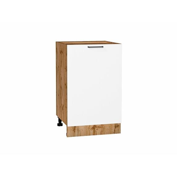 Шкаф нижний с 1-ой дверцей Флэт White In 2S/Дуб Вотан 816*500*478