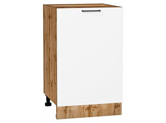 Шкаф нижний с 1-ой дверцей Флэт White In 2S/Дуб Вотан 816*500*478