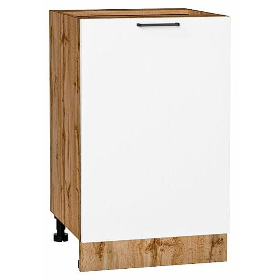 Шкаф нижний с 1-ой дверцей Флэт White In 2S/Дуб Вотан 816*500*478