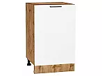 Шкаф нижний с 1-ой дверцей Флэт White In 2S/Дуб Вотан 816*500*478