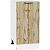 Шкаф нижний с 1-ой дверцей Флэт Wotan Oak 2S/Белый 816*400*478