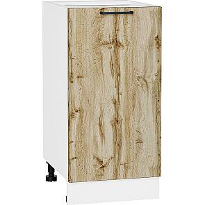 Шкаф нижний с 1-ой дверцей Флэт Wotan Oak 2S/Белый 816*400*478