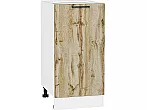 Шкаф нижний с 1-ой дверцей Флэт Wotan Oak 2S/Белый 816*400*478