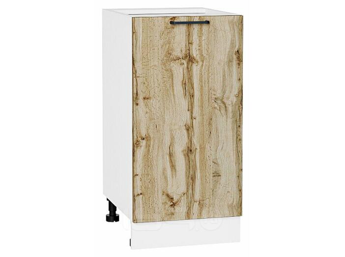 Шкаф нижний с 1-ой дверцей Флэт Wotan Oak 2S/Белый 816*400*478