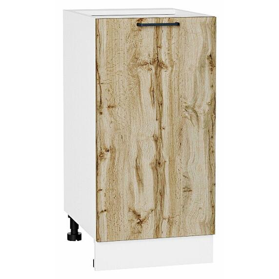 Шкаф нижний с 1-ой дверцей Флэт Wotan Oak 2S/Белый 816*400*478