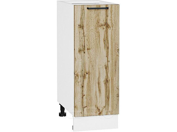 Шкаф нижний с 1-ой дверцей Флэт Wotan Oak 2S/Белый 816*300*478