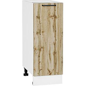 Шкаф нижний с 1-ой дверцей Флэт Wotan Oak 2S/Белый 816*300*478