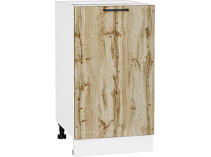 Шкаф нижний с 1-ой дверцей Флэт Wotan Oak 2S/Белый 816*450*478
