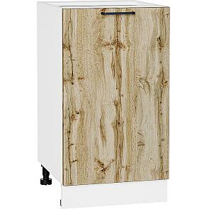 Шкаф нижний с 1-ой дверцей Флэт Wotan Oak 2S/Белый 816*450*478