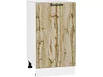 Шкаф нижний с 1-ой дверцей Флэт Wotan Oak 2S/Белый 816*450*478