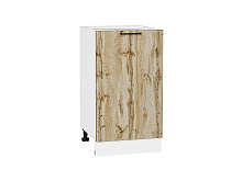 Шкаф нижний с 1-ой дверцей Флэт Wotan Oak 2S Белый | 45 см