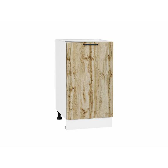Шкаф нижний с 1-ой дверцей Флэт Wotan Oak 2S/Белый 816*450*478