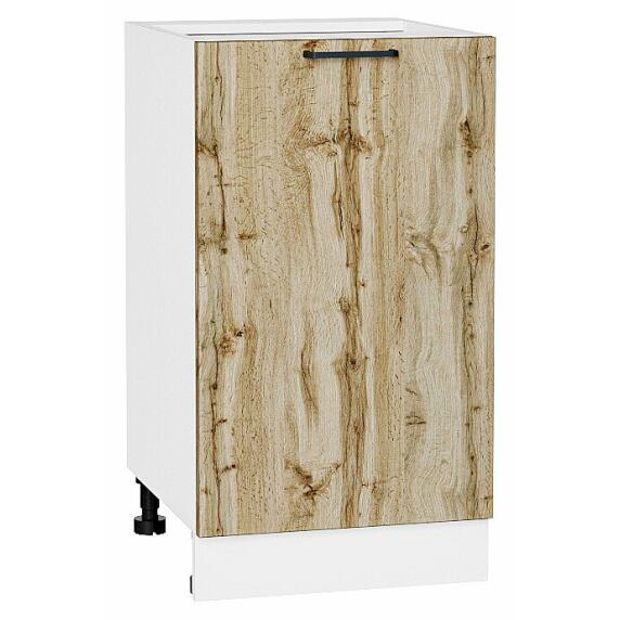 Шкаф нижний с 1-ой дверцей Флэт Wotan Oak 2S/Белый 816*450*478