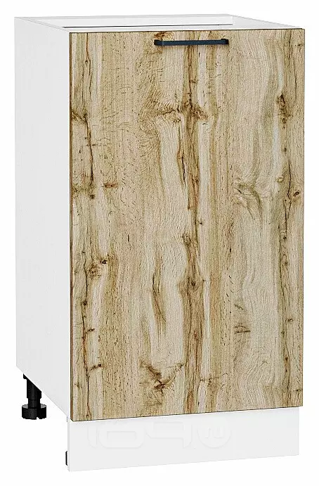 Шкаф нижний с 1-ой дверцей Флэт Wotan Oak 2S/Белый 816*450*478