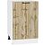 Шкаф нижний с 1-ой дверцей Флэт Wotan Oak 2S/Белый 816*500*478
