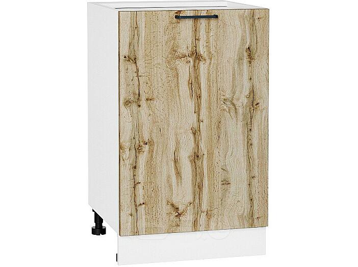 Шкаф нижний с 1-ой дверцей Флэт Wotan Oak 2S/Белый 816*500*478