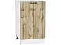 Шкаф нижний с 1-ой дверцей Флэт Wotan Oak 2S/Белый 816*500*478