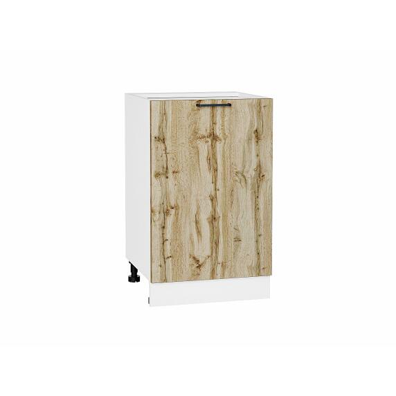 Шкаф нижний с 1-ой дверцей Флэт Wotan Oak 2S/Белый 816*500*478