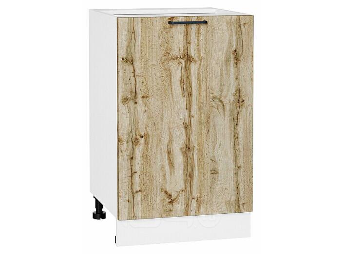Шкаф нижний с 1-ой дверцей Флэт Wotan Oak 2S/Белый 816*500*478