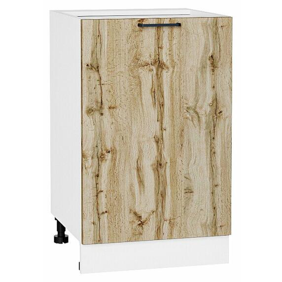 Шкаф нижний с 1-ой дверцей Флэт Wotan Oak 2S/Белый 816*500*478