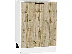 Шкаф нижний с 1-ой дверцей Флэт Wotan Oak 2S/Белый 816*600*478