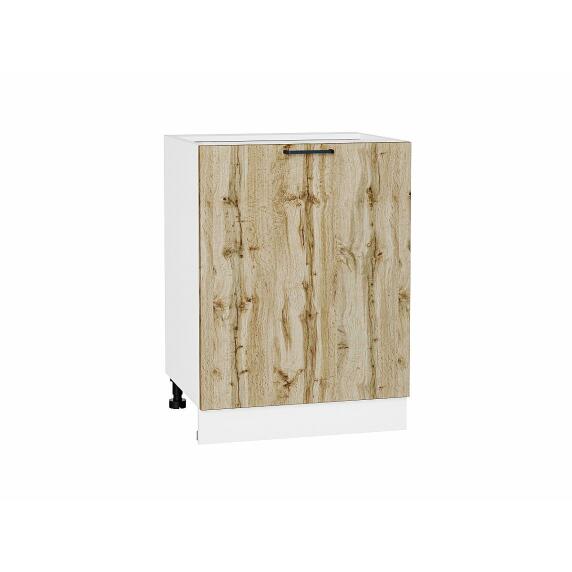 Шкаф нижний с 1-ой дверцей Флэт Wotan Oak 2S/Белый 816*600*478