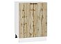 Шкаф нижний с 1-ой дверцей Флэт Wotan Oak 2S/Белый 816*600*478